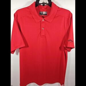 Callaway Golf Opti-Dri Polo Men's Size Medium Red Short Sleeve Shirt